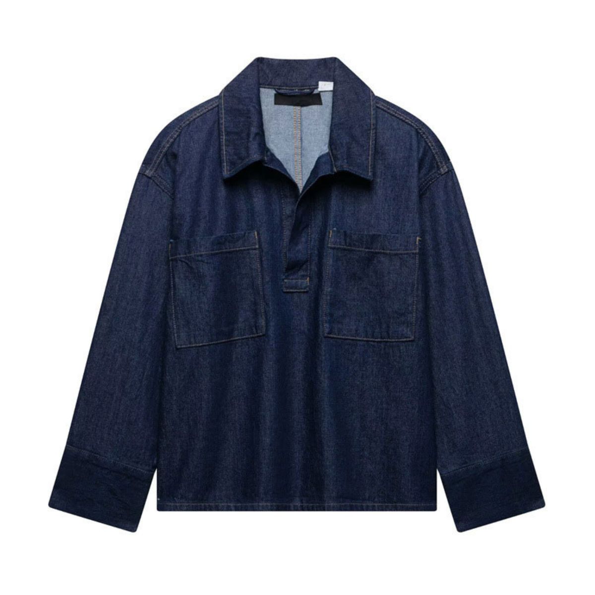 Women's Oversized Pullover Denim Shirt