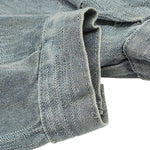 American Vintage Irregular Wear Pattern Design Washed Denim Jacket