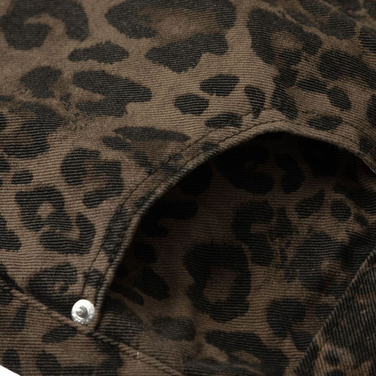 Vintage Leopard Print Loose Straight Leg Cargo Pants