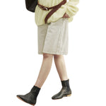 Women's Solid Color Bermuda Denim Shorts