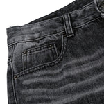 Vintage Washed Black Flared Denim Jeans