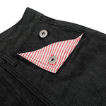Raw Black Wide Leg Jeans with Utility Flap Pocket Detail