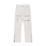 Stretch Zip Hem Utility Bootcut Jeans