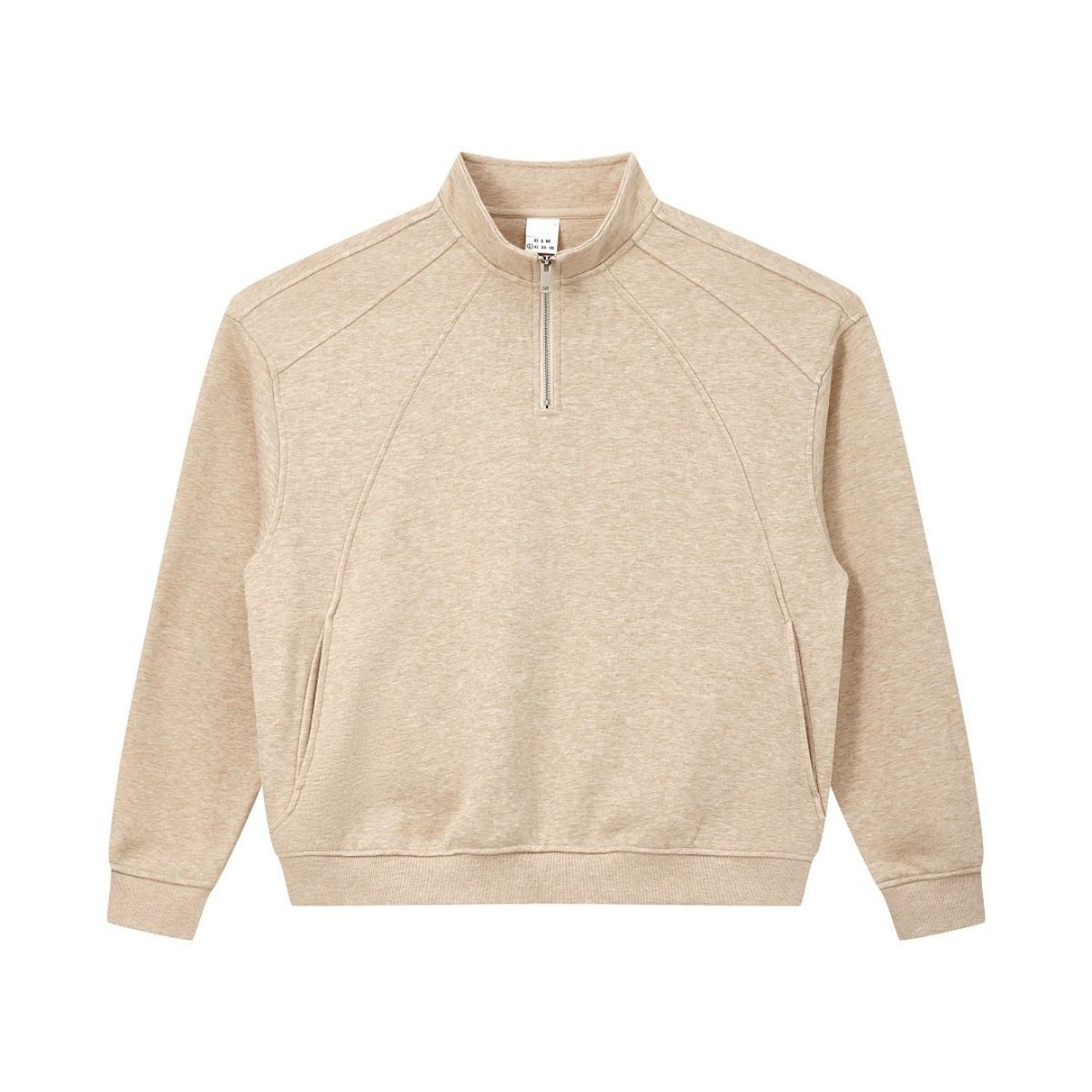 Relaxed Drop‑Shoulder Half‑Zip Sweatshirt