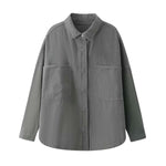 Simple Retro Loose Casual Denim Shirt