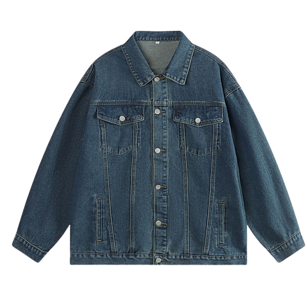 Hong Kong Style Vintage Washed Denim Jacket