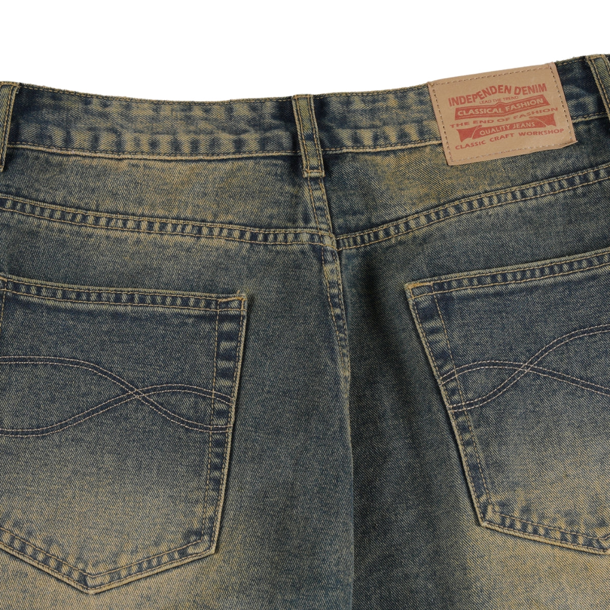 Light Blue Vintage Wash Baggy Jeans