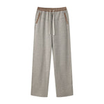 Quiet‑Luxury Old‑Money Heather Contrast Trousers