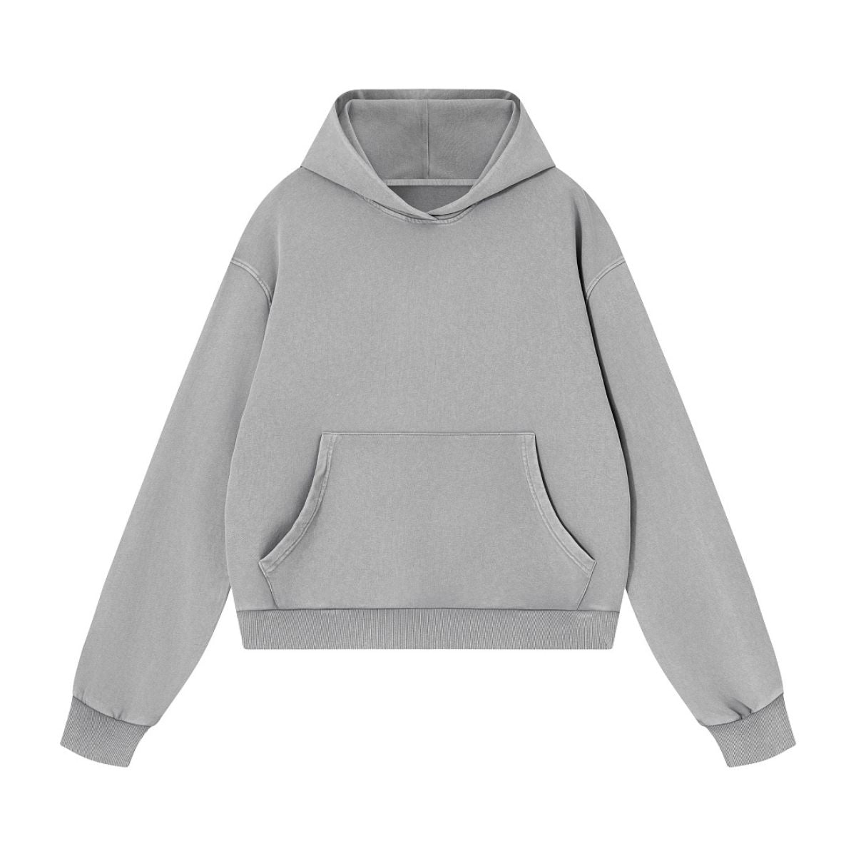 Washed Distressed Loose Casual Hoodie