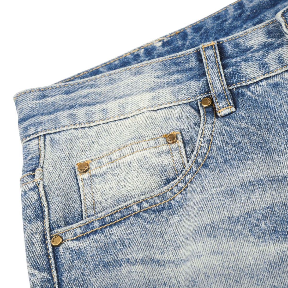Vintage Washed Whiskered Flared Jeans