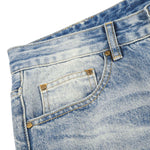 Vintage Washed Whiskered Flared Jeans