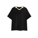 Vintage Waffle Colorblock Boxy Fit Heavyweight Polo T-Shirt