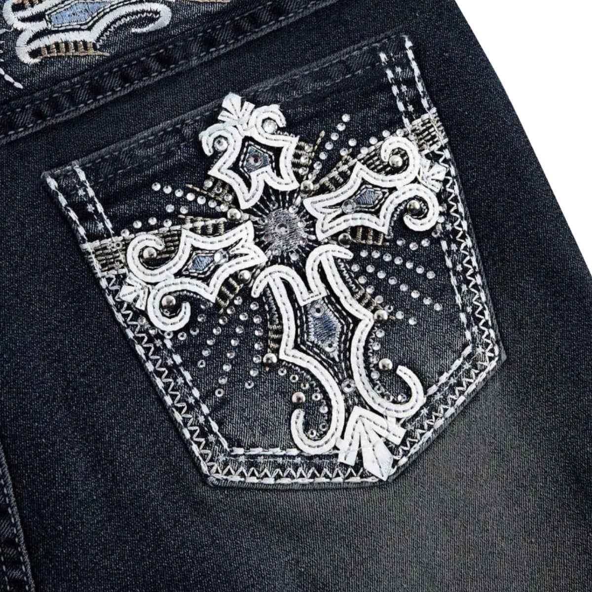 Women'sEmbroidered Y2K High Waist Stretchy Flared Jeans