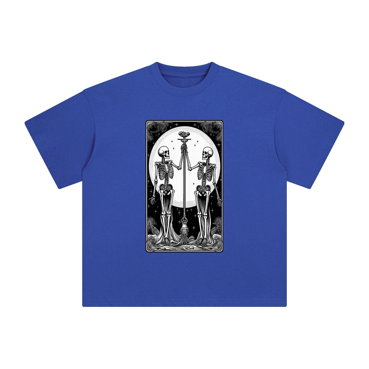 Mystery Skeleton Tarot Card Graphic Tee-INNBLAC Fashion Apparel