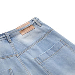 Vintage Distressed Baggy Denim Bermuda Shorts