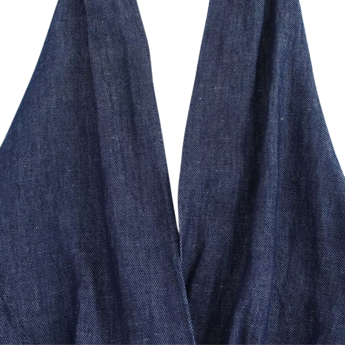 Falda vaquera con bordado de perlas y lavado vintage