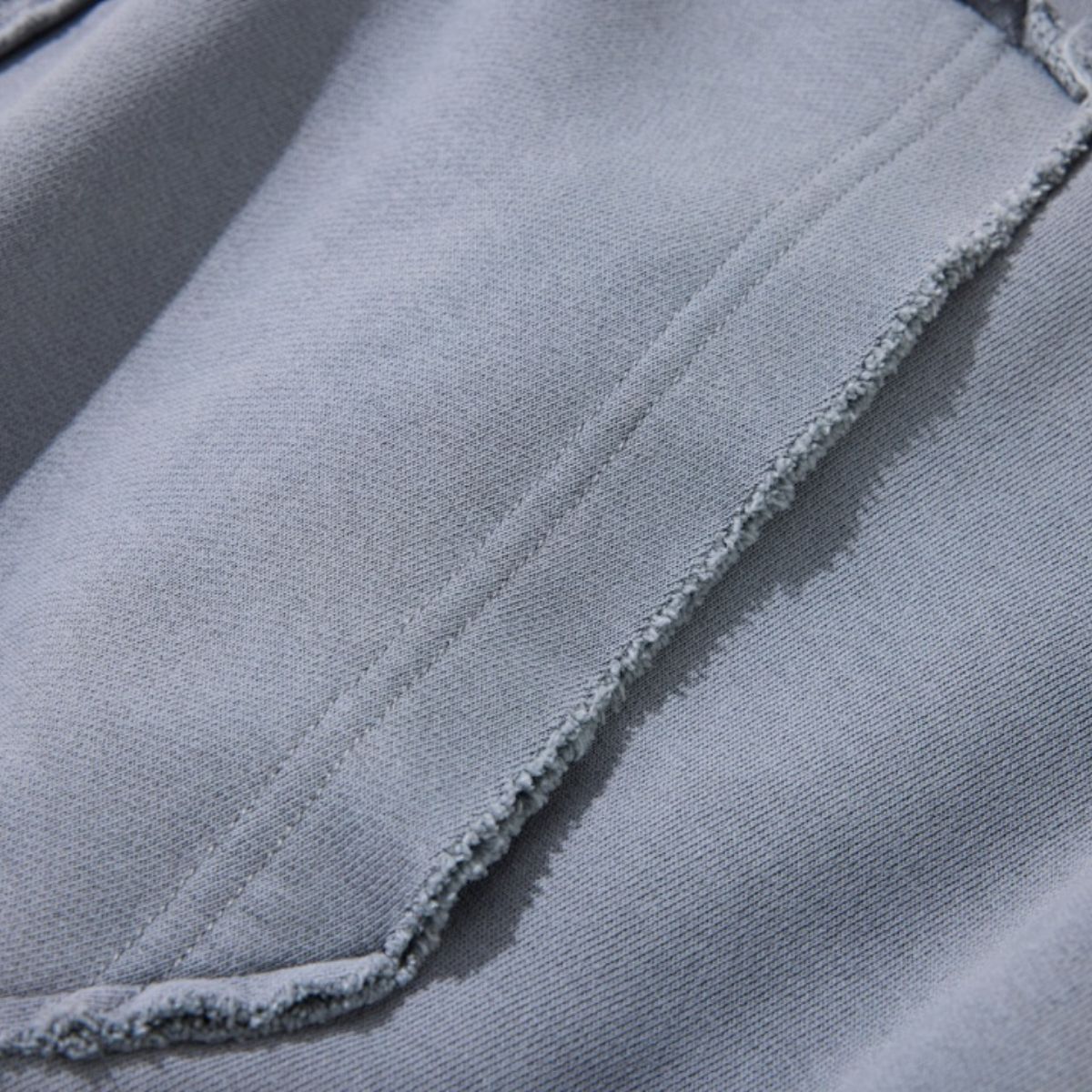 Cotton Vintage Distressed Gradient Raw‑Edge Zip Hoodie