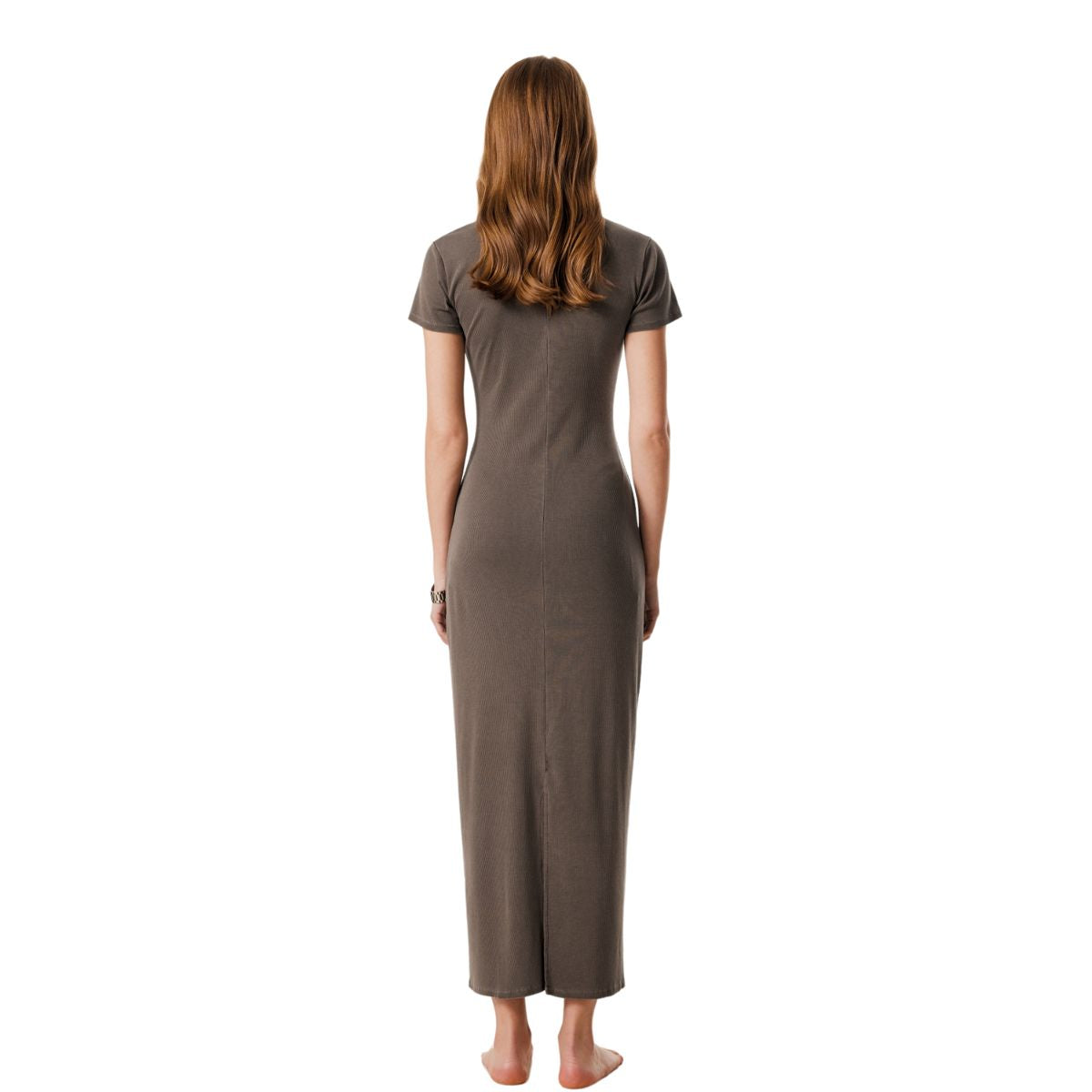 Vintage Wash Ribbed Tee Maxi Dress