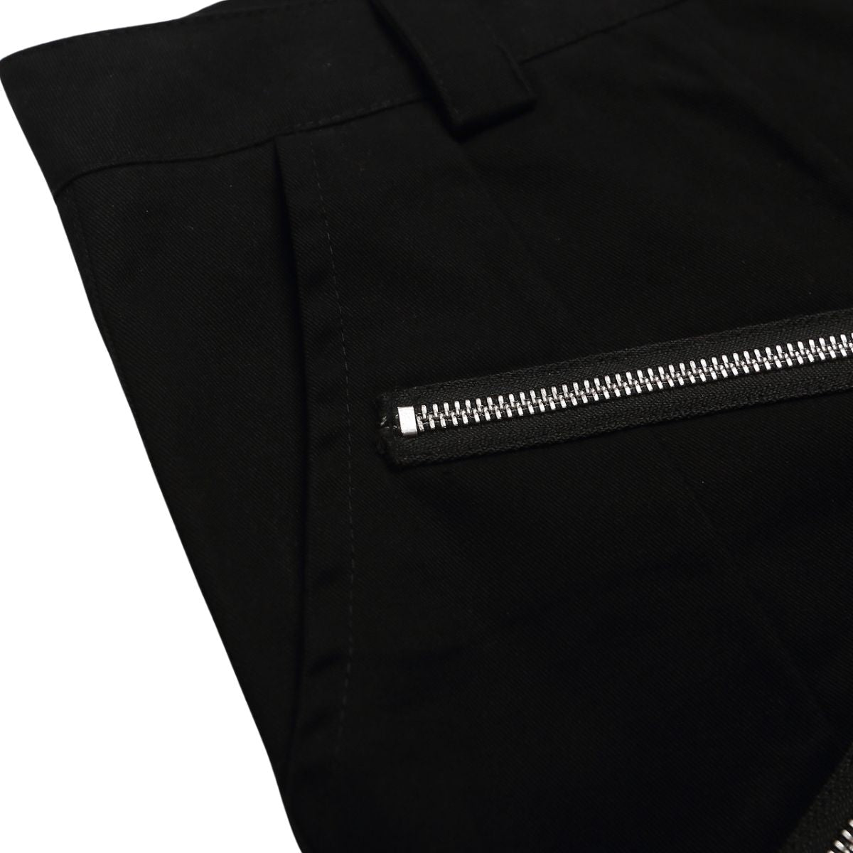 Studded Zip Utility Cargo Bermuda Shorts