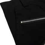 Studded Zip Utility Cargo Bermuda Shorts