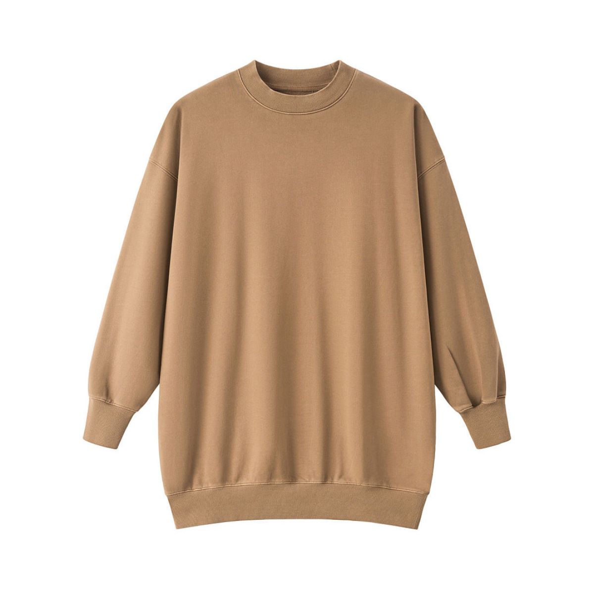 Heavyweight Cotton Washed Vintage Mid‑Length Sweatshirt