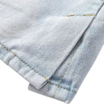 Washed Whisker Denim Mini Skort