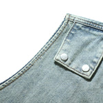 Shorts vaqueros con mariposas bordadas y adornados con perlas