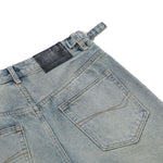 Vintage Washed Rhinestone Denim Bermuda Shorts