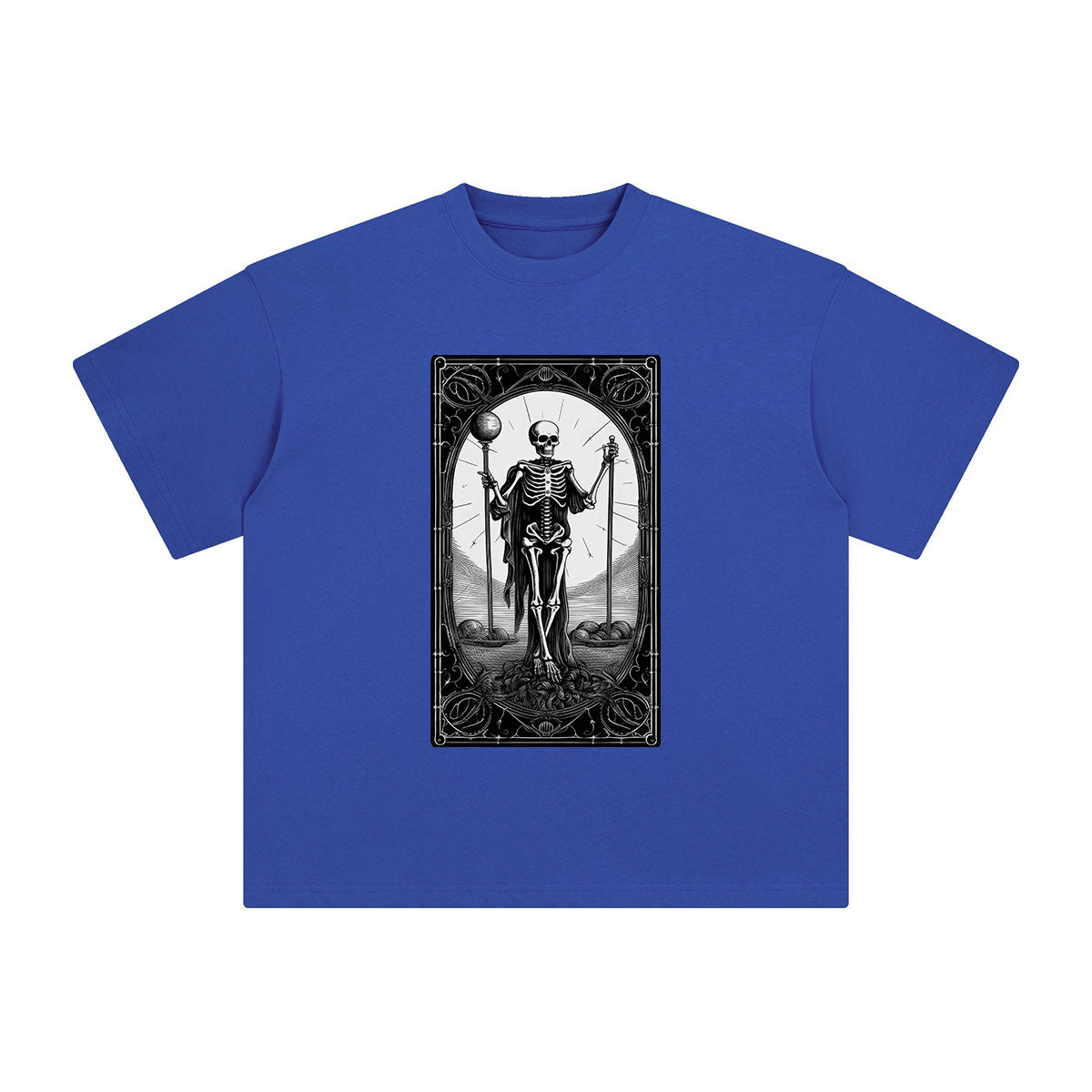 Mystery Skeleton Tarot Card Graphic Tee-INNBLAC Fashion Apparel