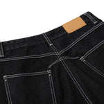 Raw Denim Deconstructed Wide Leg Denim Shorts