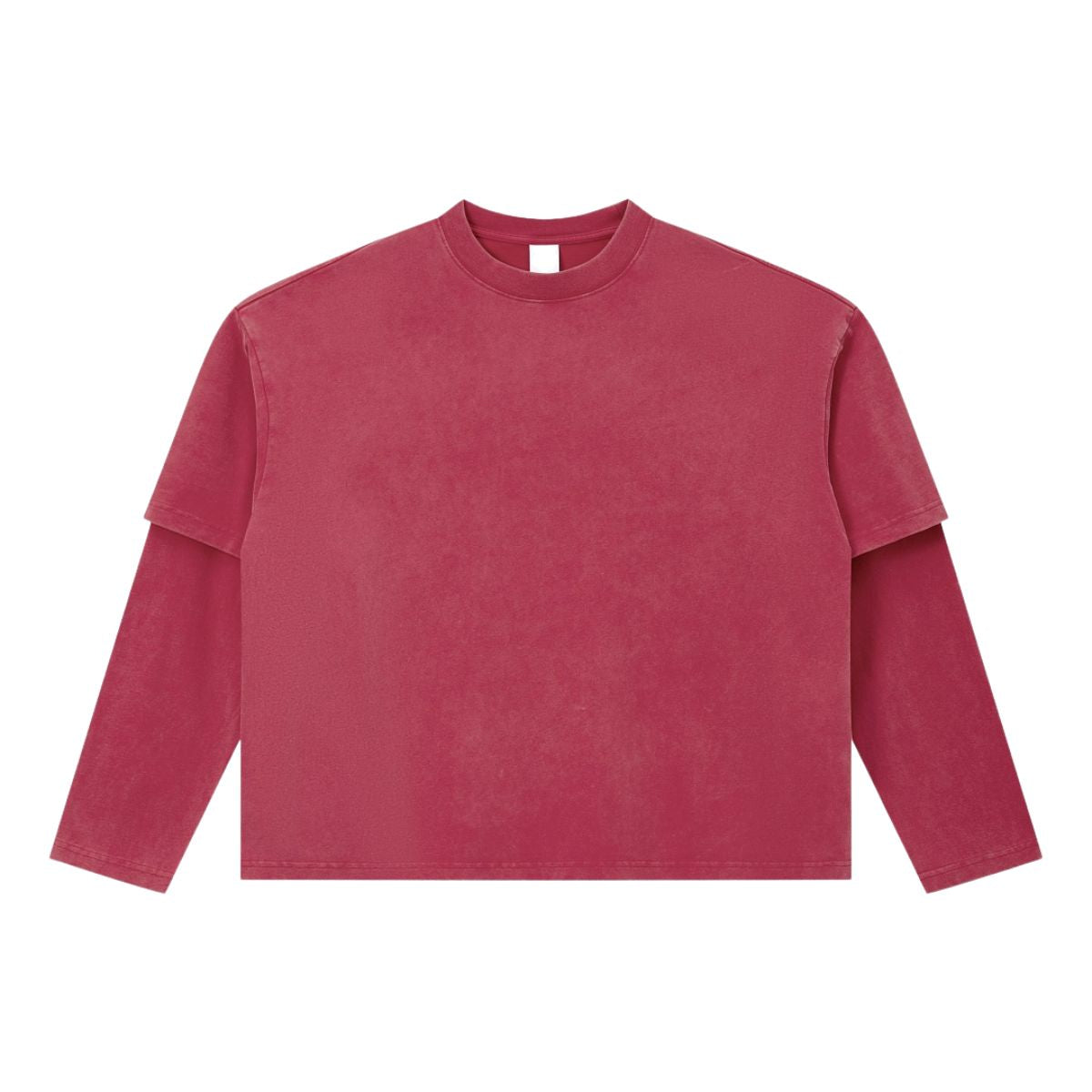 Vintage Snow‑Washed Relaxed Two‑Piece Sleeve Long Sleeve T‑Shirt