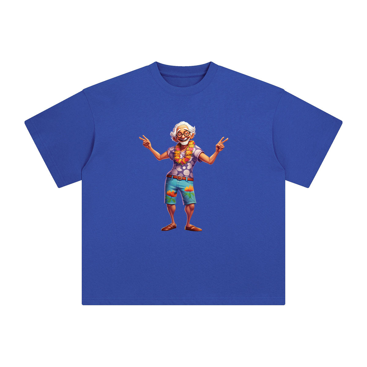 Summer Grandpa Graphic Tee-INNBLAC Fashion Apparel