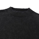 Vintage Snow Wash Cropped Cotton Knit Sweater