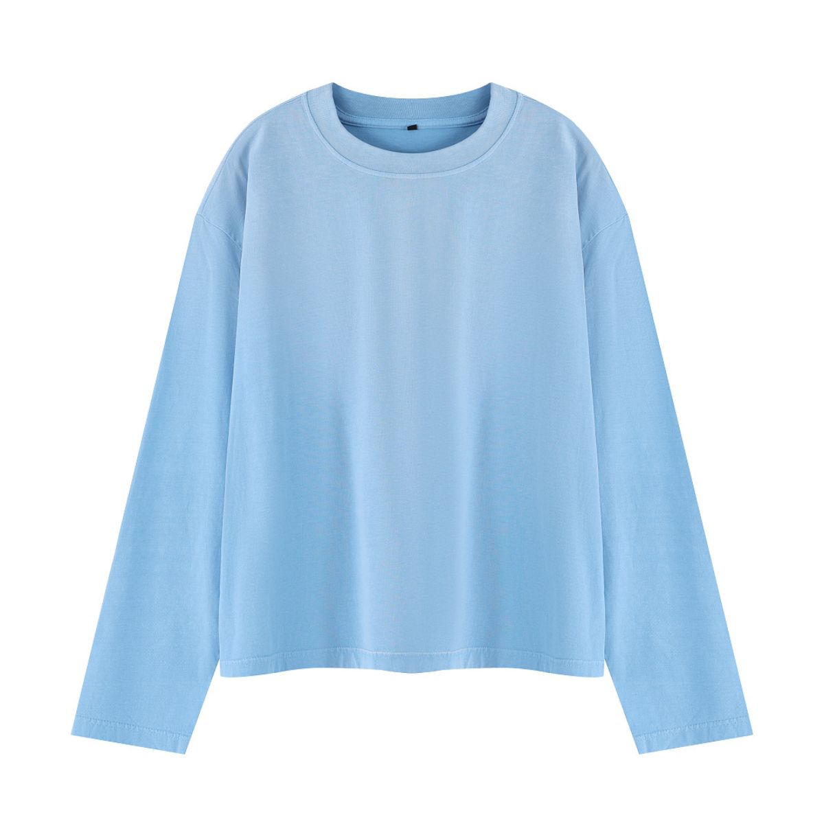 Spray Wash Cotton Relaxed Fit Long Sleeve Tee