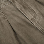 Men's Washed Punk Pleated Loose-Fit Casual Wide-Leg Denim Pants