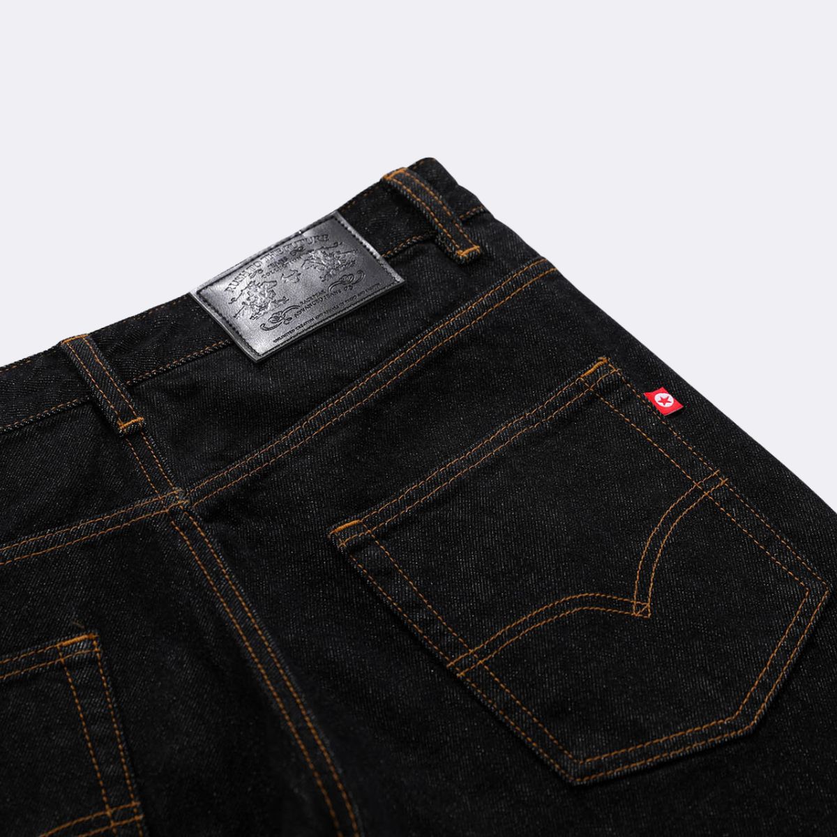Raw Denim Metal Detail Flare Jeans