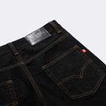 Raw Denim Metal Detail Flare Jeans