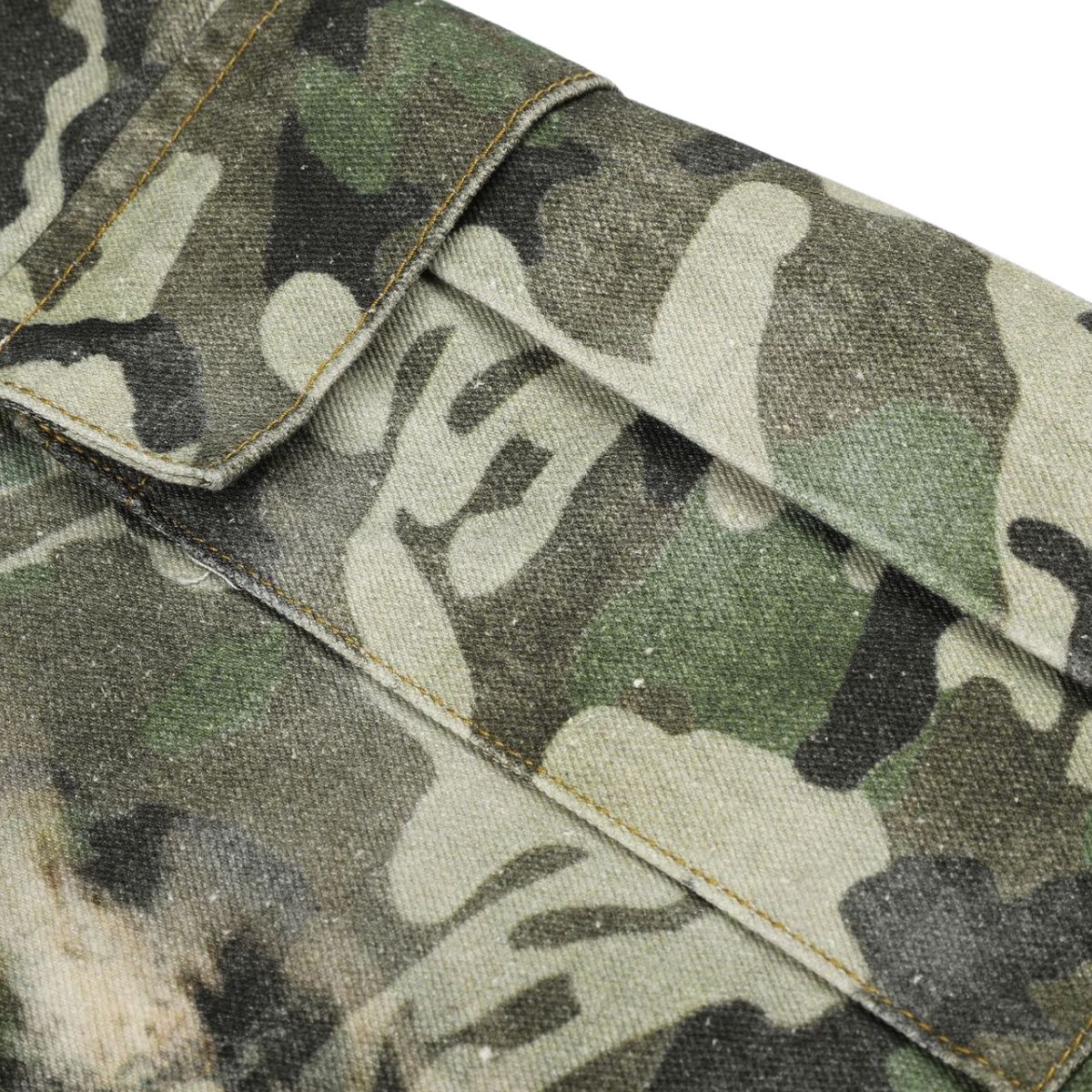 Camo Leopard Print Multi-Pocket Cargo Bermuda Shorts