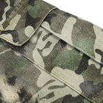 Camo Leopard Print Multi-Pocket Cargo Bermuda Shorts