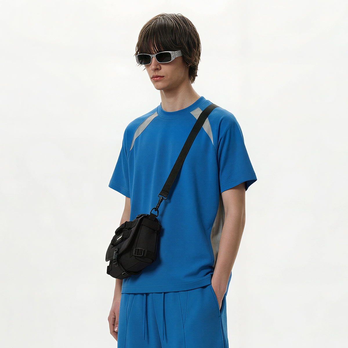 Color Block Oversized Sporty Raglan T-Shirt