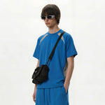 Color Block Oversized Sporty Raglan T-Shirt