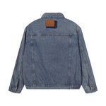 Zip-Up Washed Denim Jacket