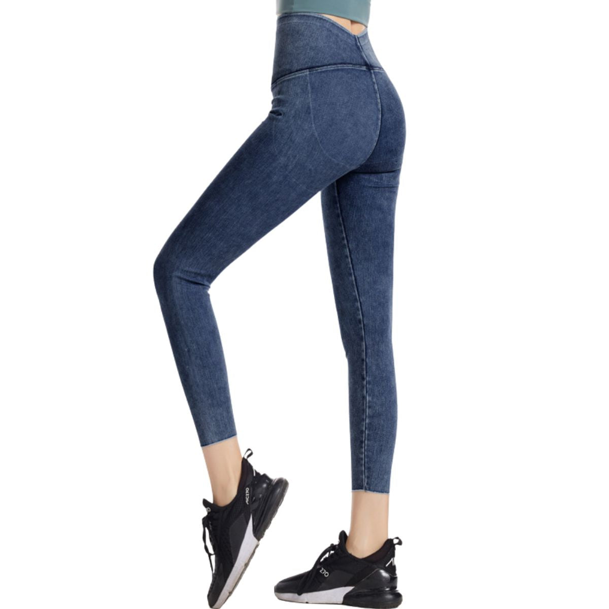 High Rise Skinny Denim Capri Jeggings