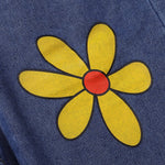 Cartoon Flower Print Denim Summer Streetwear Shorts