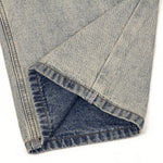 Light Wash Faded Wide-Leg Denim Pants