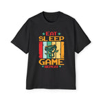 Eat Sleep Game Repeat Graphic Tee-INNBLAC Fashion Apparel
