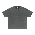 Distressed Raw Edge Washed T Shirt 8oz