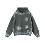 Distressed Edge Painted Graphic Washed Hoodie