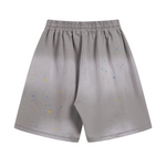 Pantalones cortos deportivos de algodón con salpicaduras de pintura