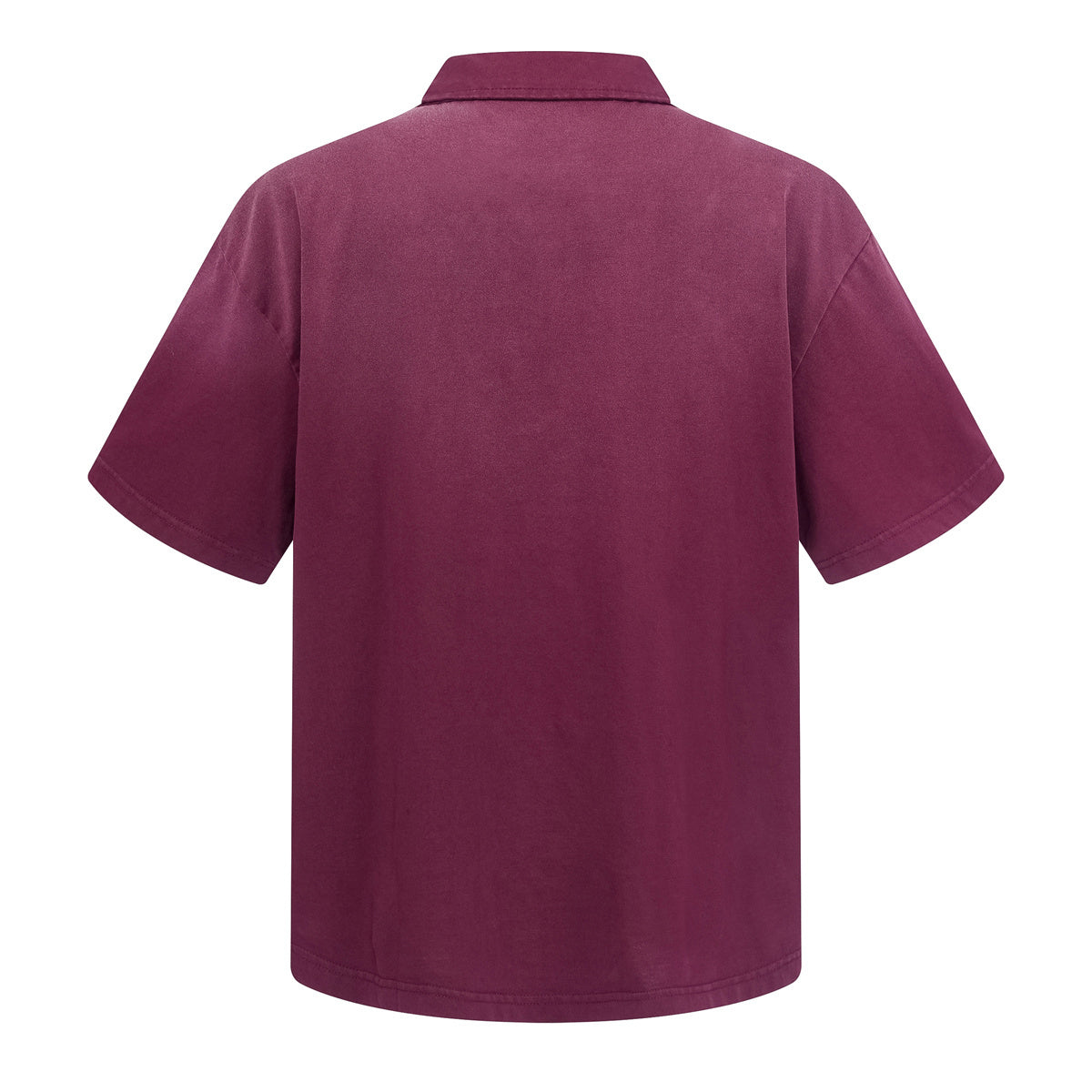 Retro Distressed Cotton Vintage Wash Polo T-Shirt